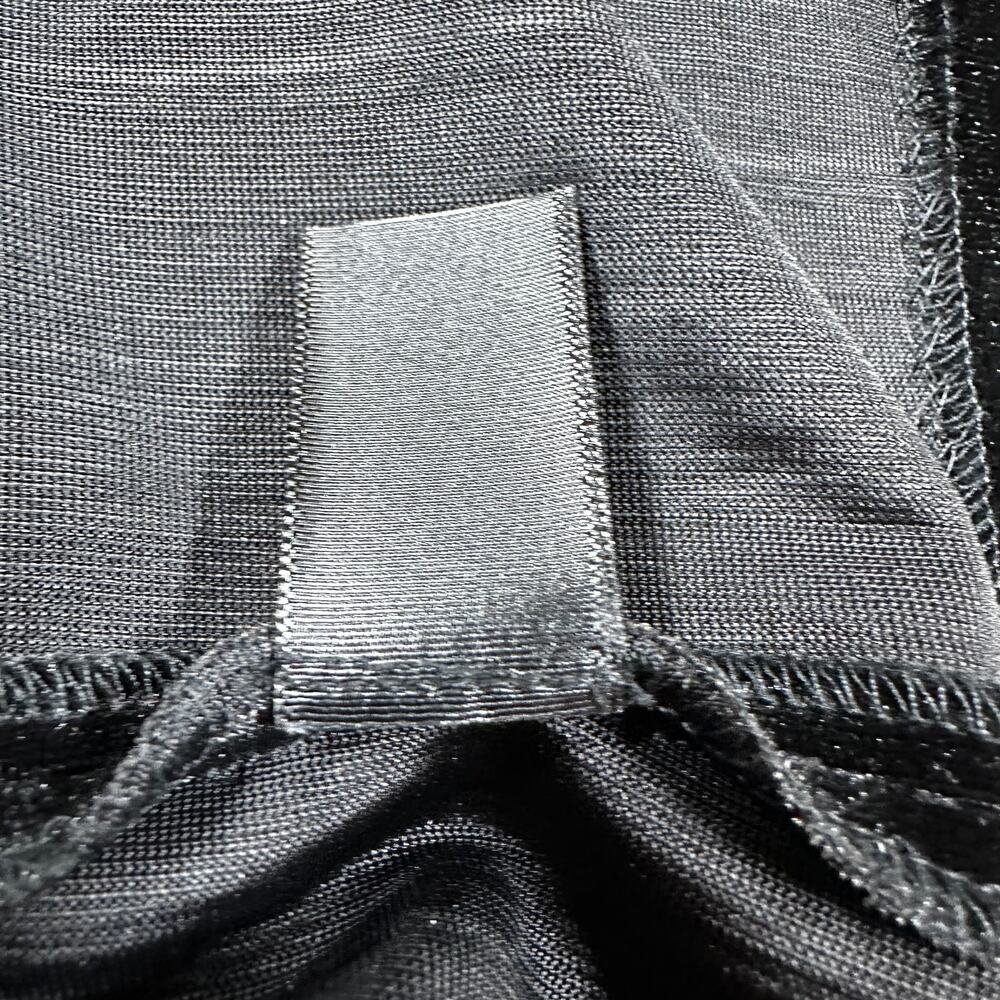 St. John NWT Crushed Velvet Black Short Sleeve Top Size S Boat Neck Stretchy - Picture 5 of 8